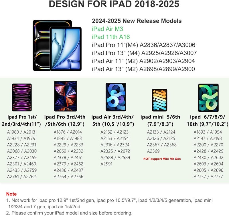 HATOKU Stylus Pen for iPad 2018-2025: 15 Mins Fast Charging Pencil 1 Generation with Tilt Sensitivity Palm Rejection - Work for iPad Air 3 4 5 M2 M3- Pro 11" 12.9" M4 - Mini 5 6 - iPad 6 7 8 9 10 11 (Purple) - Image 2